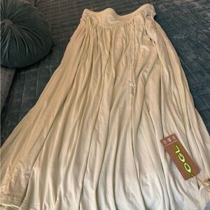 OGL Elegant Cream Maxi Skirt